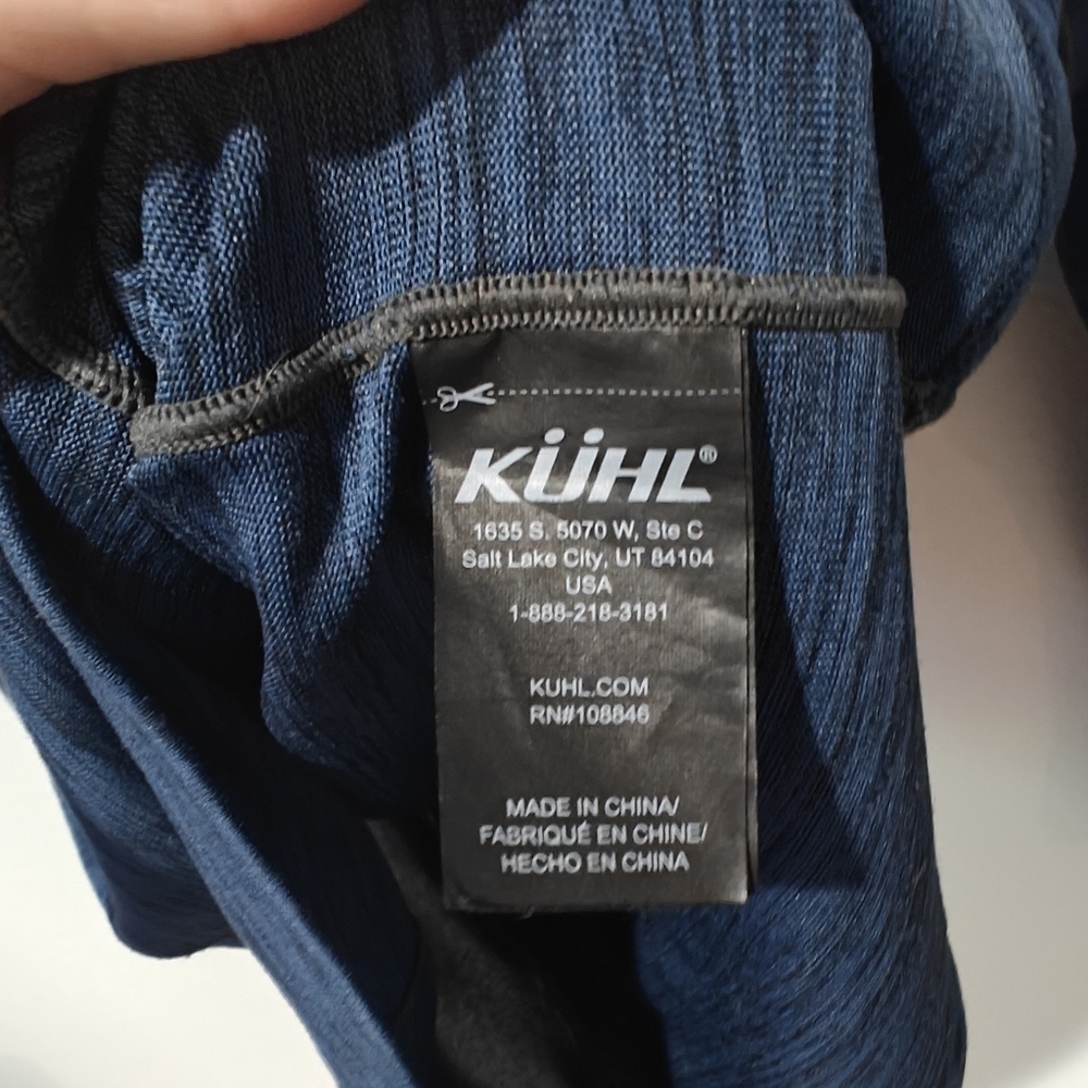Kuhl Sweater Youth Large 14/16 1/4 Zip Navy Blue Collared - Picture 5 of 6